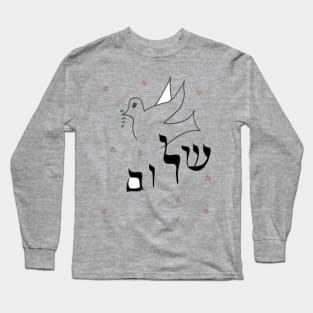 Shalom Peace Dove Apparel Long Sleeve T-Shirt